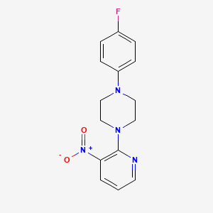 1-(4-Fluorophenyl)-4-(3-nitro-2-pyridinyl)piperazine