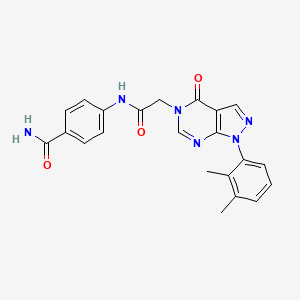 4-[[2-[1-(2,3-Dimethylphenyl)-4-oxopyrazolo[3,4-d]pyrimidin-5-yl]acetyl]amino]benzamide