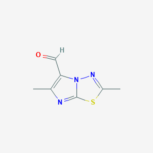 molecular formula C7H7N3OS B2815217 2,6-Dimethylimidazo[2,1-b][1,3,4]thiadiazole-5-carbaldehyde CAS No. 294179-25-2