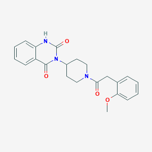 molecular formula C22H23N3O4 B2815227 3-(1-(2-(2-methoxyphenyl)acetyl)piperidin-4-yl)quinazoline-2,4(1H,3H)-dione CAS No. 2034408-14-3
