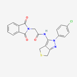 molecular formula C21H15ClN4O3S B2815238 N-(2-(4-chlorophenyl)-4,6-dihydro-2H-thieno[3,4-c]pyrazol-3-yl)-2-(1,3-dioxoisoindolin-2-yl)acetamide CAS No. 893934-77-5