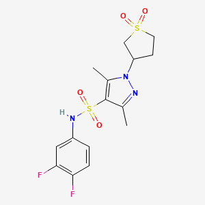 N-(3,4-difluorophenyl)-1-(1,1-dioxidotetrahydrothiophen-3-yl)-3,5-dimethyl-1H-pyrazole-4-sulfonamide