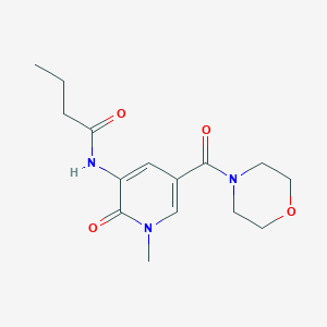 N-(1-methyl-5-(morpholine-4-carbonyl)-2-oxo-1,2-dihydropyridin-3-yl)butyramide