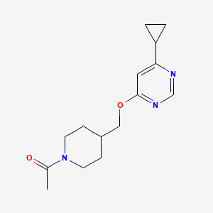 1-(4-(((6-Cyclopropylpyrimidin-4-yl)oxy)methyl)piperidin-1-yl)ethan-1-one