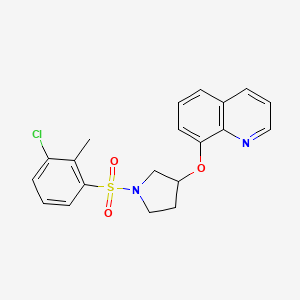 8-((1-((3-Chloro-2-methylphenyl)sulfonyl)pyrrolidin-3-yl)oxy)quinoline