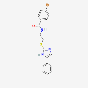 4-bromo-N-(2-((5-(p-tolyl)-1H-imidazol-2-yl)thio)ethyl)benzamide