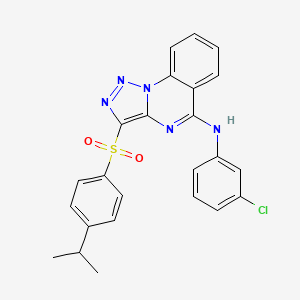 N-(3-chlorophenyl)-3-{[4-(propan-2-yl)phenyl]sulfonyl}[1,2,3]triazolo[1,5-a]quinazolin-5-amine