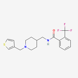 N-((1-(thiophen-3-ylmethyl)piperidin-4-yl)methyl)-2-(trifluoromethyl)benzamide
