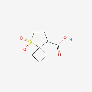 molecular formula C8H12O4S B2815281 5,5-Dioxo-5lambda6-thiaspiro[3.4]octane-8-carboxylic acid CAS No. 2377035-51-1