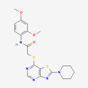 N-(2,4-dimethoxyphenyl)-2-((2-(piperidin-1-yl)thiazolo[4,5-d]pyrimidin-7-yl)thio)acetamide