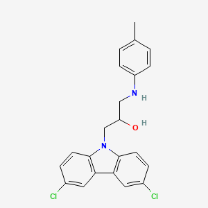 molecular formula C22H20Cl2N2O B2815288 1-(3,6-Dichloro-carbazol-9-yl)-3-p-tolylamino-propan-2-ol CAS No. 317842-35-6