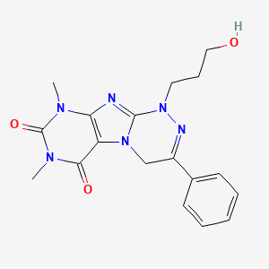 1-(3-hydroxypropyl)-7,9-dimethyl-3-phenyl-7,9-dihydro-[1,2,4]triazino[3,4-f]purine-6,8(1H,4H)-dione