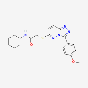 N-cyclohexyl-2-((3-(4-methoxyphenyl)-[1,2,4]triazolo[4,3-b]pyridazin-6-yl)thio)acetamide