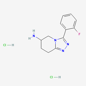 3-(2-fluorophenyl)-5H,6H,7H,8H-[1,2,4]triazolo[4,3-a]pyridin-6-amine dihydrochloride