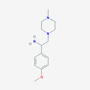 molecular formula C14H23N3O B2815303 1-(4-Methoxyphenyl)-2-(4-methylpiperazin-1-yl)ethan-1-amine CAS No. 953905-83-4