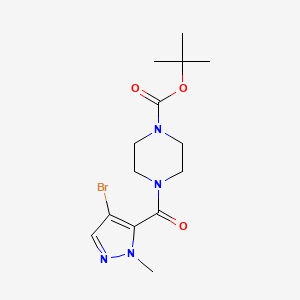 molecular formula C14H21BrN4O3 B2815306 tert-butyl 4-[(4-bromo-1-methyl-1H-pyrazol-5-yl)carbonyl]piperazine-1-carboxylate CAS No. 1005556-39-7