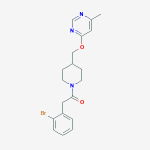 molecular formula C19H22BrN3O2 B2815309 2-(2-Bromophenyl)-1-(4-(((6-methylpyrimidin-4-yl)oxy)methyl)piperidin-1-yl)ethan-1-one CAS No. 2320466-01-9