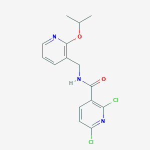 molecular formula C15H15Cl2N3O2 B2815311 2,6-dichloro-N-{[2-(propan-2-yloxy)pyridin-3-yl]methyl}pyridine-3-carboxamide CAS No. 1427685-99-1