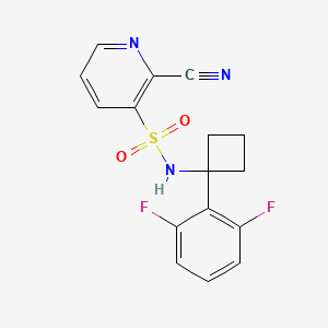 2-Cyano-N-[1-(2,6-difluorophenyl)cyclobutyl]pyridine-3-sulfonamide