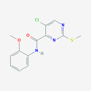 molecular formula C13H12ClN3O2S B2815322 5-chloro-N-(2-methoxyphenyl)-2-methylsulfanylpyrimidine-4-carboxamide CAS No. 898648-35-6