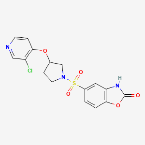 5-((3-((3-chloropyridin-4-yl)oxy)pyrrolidin-1-yl)sulfonyl)benzo[d]oxazol-2(3H)-one