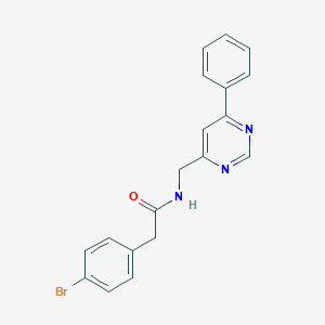 2-(4-bromophenyl)-N-((6-phenylpyrimidin-4-yl)methyl)acetamide