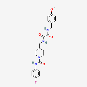B2815329 N1-((1-((4-fluorophenyl)carbamoyl)piperidin-4-yl)methyl)-N2-(4-methoxybenzyl)oxalamide CAS No. 1234890-68-6