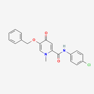 molecular formula C20H17ClN2O3 B2815345 5-(benzyloxy)-N-(4-chlorophenyl)-1-methyl-4-oxo-1,4-dihydropyridine-2-carboxamide CAS No. 1021249-12-6