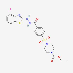 Ethyl 4-((4-(2-(4-fluorobenzo[d]thiazol-2-yl)hydrazinecarbonyl)phenyl)sulfonyl)piperazine-1-carboxylate