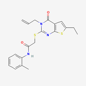 2-((3-allyl-6-ethyl-4-oxo-3,4-dihydrothieno[2,3-d]pyrimidin-2-yl)thio)-N-(o-tolyl)acetamide