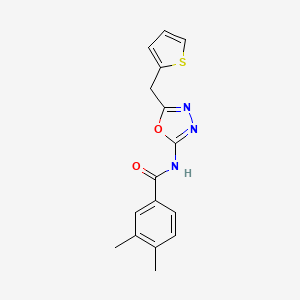 3,4-dimethyl-N-(5-(thiophen-2-ylmethyl)-1,3,4-oxadiazol-2-yl)benzamide