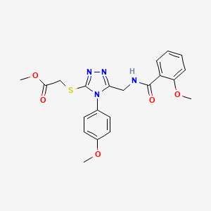 Methyl 2-[[5-[[(2-methoxybenzoyl)amino]methyl]-4-(4-methoxyphenyl)-1,2,4-triazol-3-yl]sulfanyl]acetate