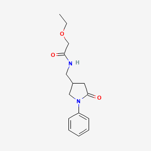 molecular formula C15H20N2O3 B2815366 2-乙氧基-N-((5-氧代-1-苯基吡咯啉-3-基)甲基)乙酰胺 CAS No. 954626-80-3