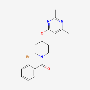 molecular formula C18H20BrN3O2 B2815370 (2-Bromophenyl)(4-((2,6-dimethylpyrimidin-4-yl)oxy)piperidin-1-yl)methanone CAS No. 2034497-41-9