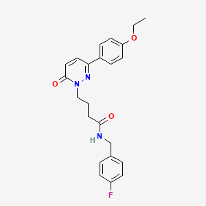 molecular formula C23H24FN3O3 B2815373 4-(3-(4-ethoxyphenyl)-6-oxopyridazin-1(6H)-yl)-N-(4-fluorobenzyl)butanamide CAS No. 946322-01-6