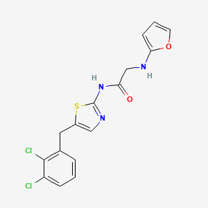 N-(5-(2,3-dichlorobenzyl)thiazol-2-yl)-2-(furan-2-ylamino)acetamide