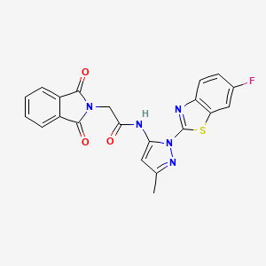 2-(1,3-dioxoisoindolin-2-yl)-N-(1-(6-fluorobenzo[d]thiazol-2-yl)-3-methyl-1H-pyrazol-5-yl)acetamide