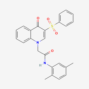2-[3-(benzenesulfonyl)-4-oxoquinolin-1-yl]-N-(2,5-dimethylphenyl)acetamide