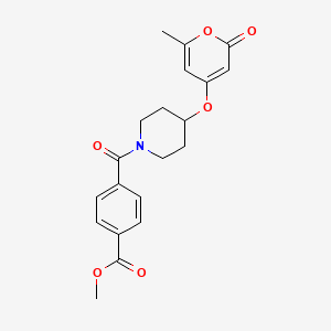 methyl 4-(4-((6-methyl-2-oxo-2H-pyran-4-yl)oxy)piperidine-1-carbonyl)benzoate