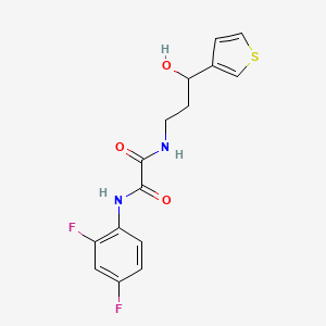 molecular formula C15H14F2N2O3S B2815395 N1-(2,4-difluorophenyl)-N2-(3-hydroxy-3-(thiophen-3-yl)propyl)oxalamide CAS No. 2034571-31-6