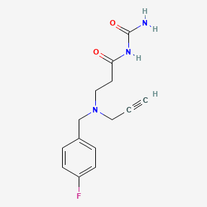 molecular formula C14H16FN3O2 B2815401 (3-{[(4-Fluorophenyl)methyl](prop-2-yn-1-yl)amino}propanoyl)urea CAS No. 1241466-31-8