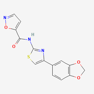 N-(4-(benzo[d][1,3]dioxol-5-yl)thiazol-2-yl)isoxazole-5-carboxamide
