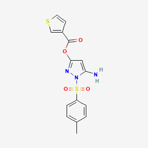 5-amino-1-tosyl-1H-pyrazol-3-yl thiophene-3-carboxylate