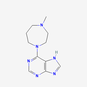 molecular formula C11H16N6 B2815409 6-(4-methyl-1,4-diazepan-1-yl)-9H-purine CAS No. 2108442-26-6