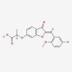 (Z)-2-((2-(5-bromo-2-methoxybenzylidene)-3-oxo-2,3-dihydrobenzofuran-6-yl)oxy)propanoic acid