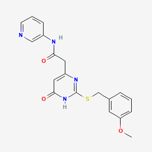 2-(2-((3-methoxybenzyl)thio)-6-oxo-1,6-dihydropyrimidin-4-yl)-N-(pyridin-3-yl)acetamide