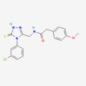 N-((4-(3-chlorophenyl)-5-thioxo-4,5-dihydro-1H-1,2,4-triazol-3-yl)methyl)-2-(4-methoxyphenyl)acetamide