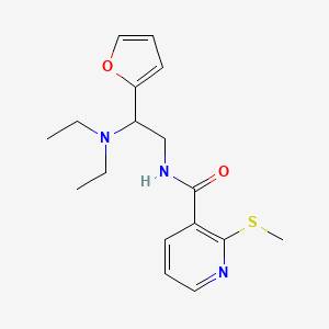 molecular formula C17H23N3O2S B2815431 N-[2-(diethylamino)-2-(furan-2-yl)ethyl]-2-(methylsulfanyl)pyridine-3-carboxamide CAS No. 1280886-79-4
