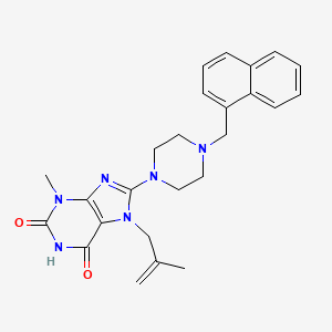 3-Methyl-7-(2-methylprop-2-enyl)-8-[4-(naphthalen-1-ylmethyl)piperazin-1-yl]purine-2,6-dione