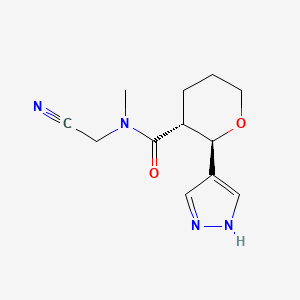 (2R,3R)-N-(Cyanomethyl)-N-methyl-2-(1H-pyrazol-4-yl)oxane-3-carboxamide
